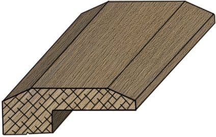 FTFCTCLTH48 Precision Molding Clay White Oak 48" Overlap Threshold Molding