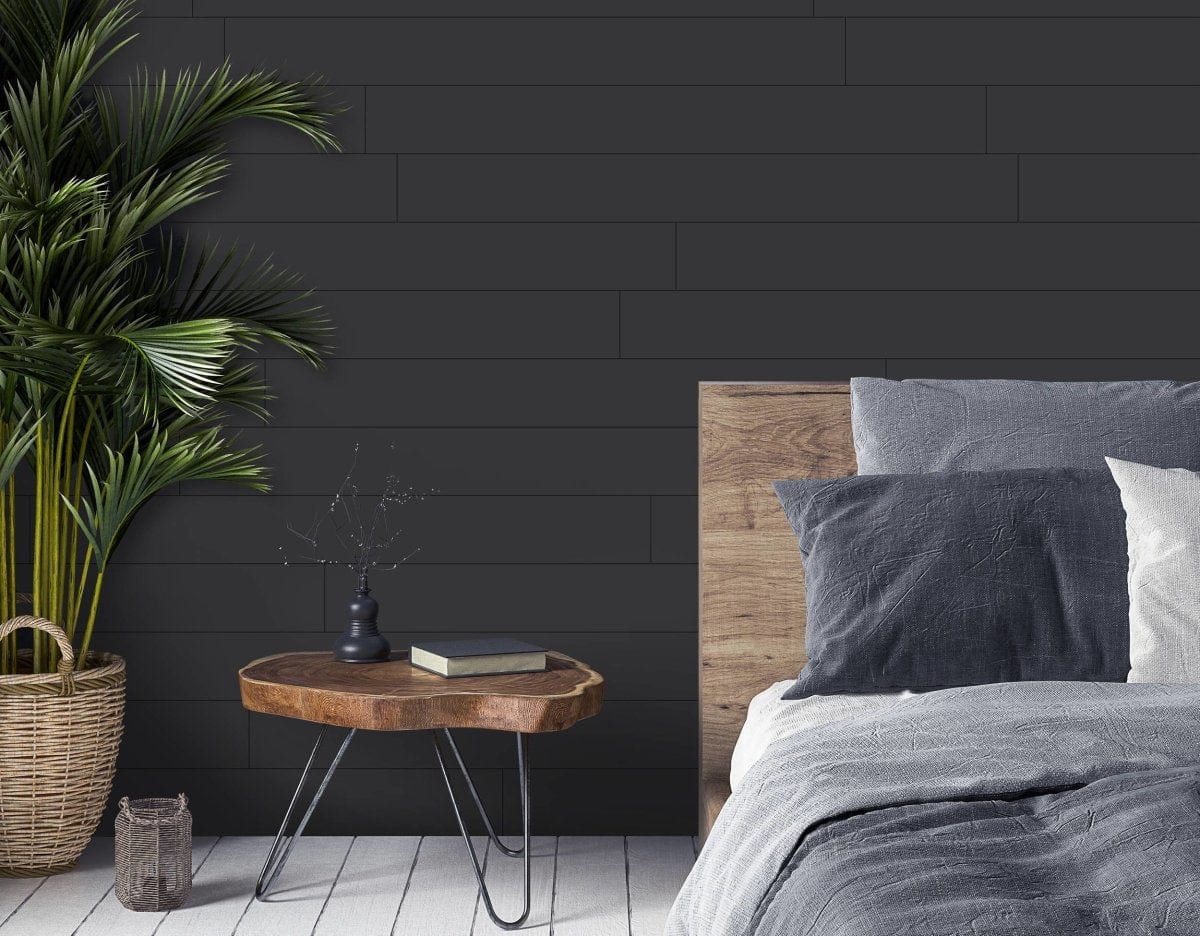 WPCLSHJEBL Wallplanks Classic Shiplap Cartons Carton (26.4 SQ FT) Classic Shiplap: Jet Black