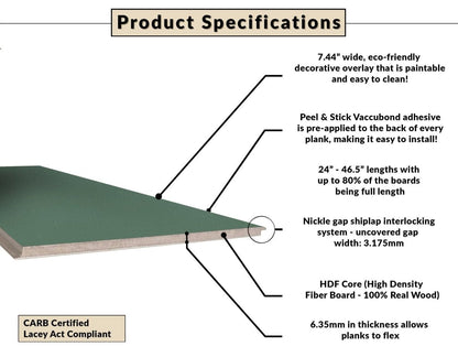 Cape Classic Paintable Nickel Gap Shiplap Peel &amp; Stick Wallplanks™ - Classic White Carton (26.4 Sq.Ft.) - Wallplanks