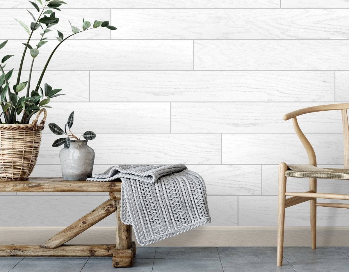 Montauk Weathered Wood Nickel Gap Shiplap Peel & Stick Wood Wallplanks™ 6" Individual Sample - Wallplanks