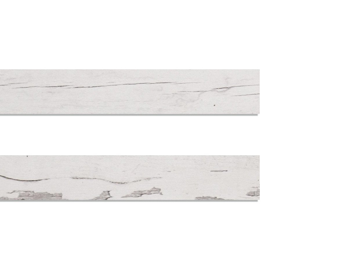 Odyssey Reclaimed Print Peel & Stick Wood Wallplanks™ Trims - Juno White Wash - Wallplanks