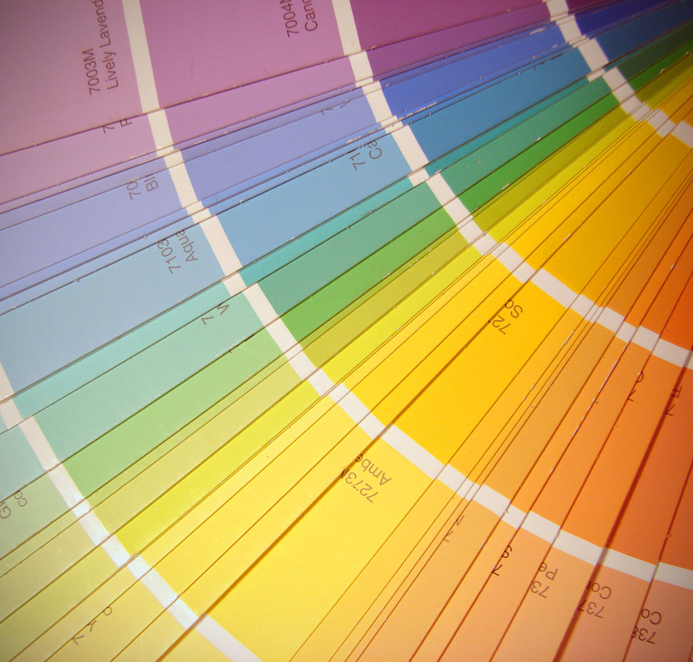 colorful paint fan deck