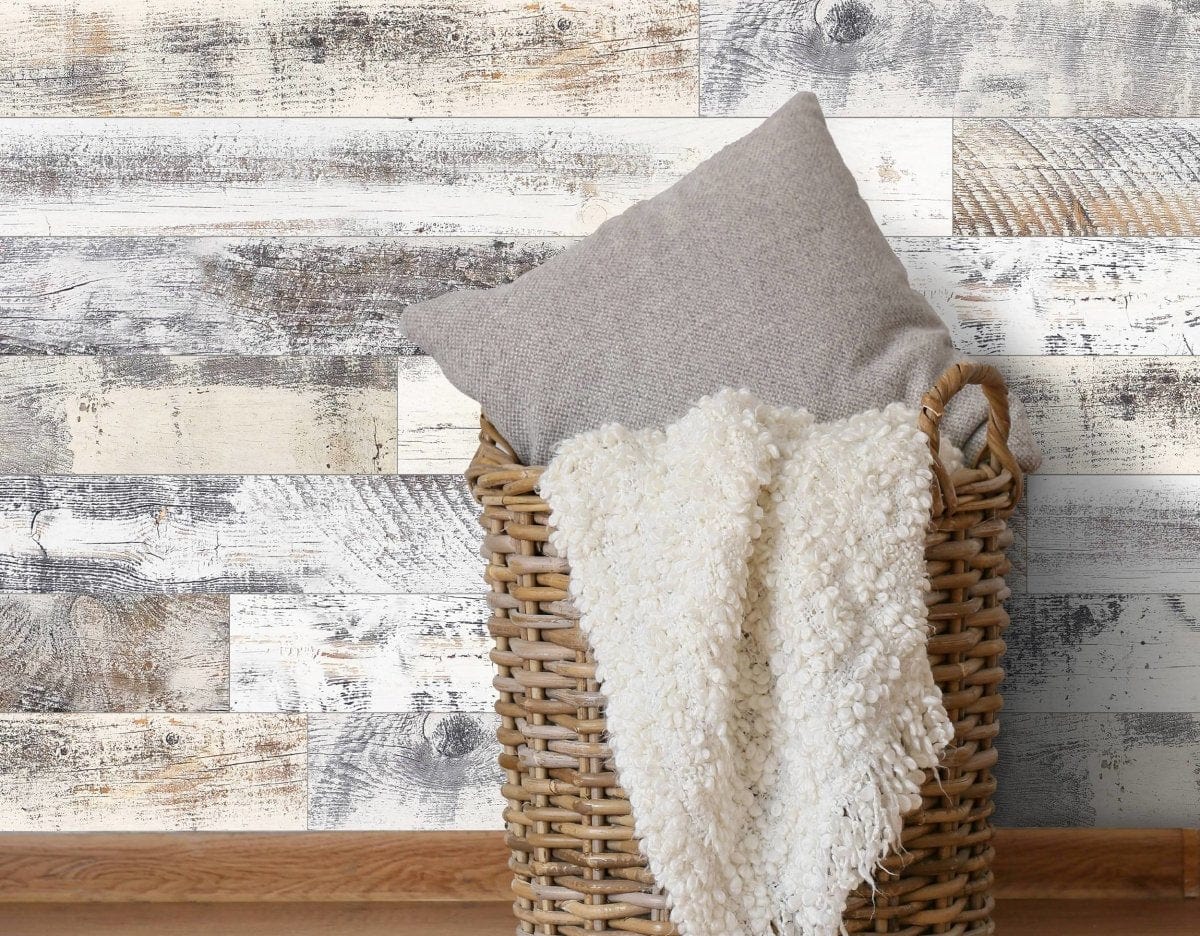 Wallplanks Hardwood Cartons Farmhouse White Originals Hardwood Plank