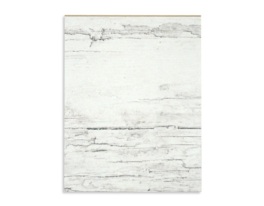 Odyssey Reclaimed Print Peel &amp; Stick Wood Wallplanks™ 6&quot; Individual Sample - Juno Whitewash - Wallplanks