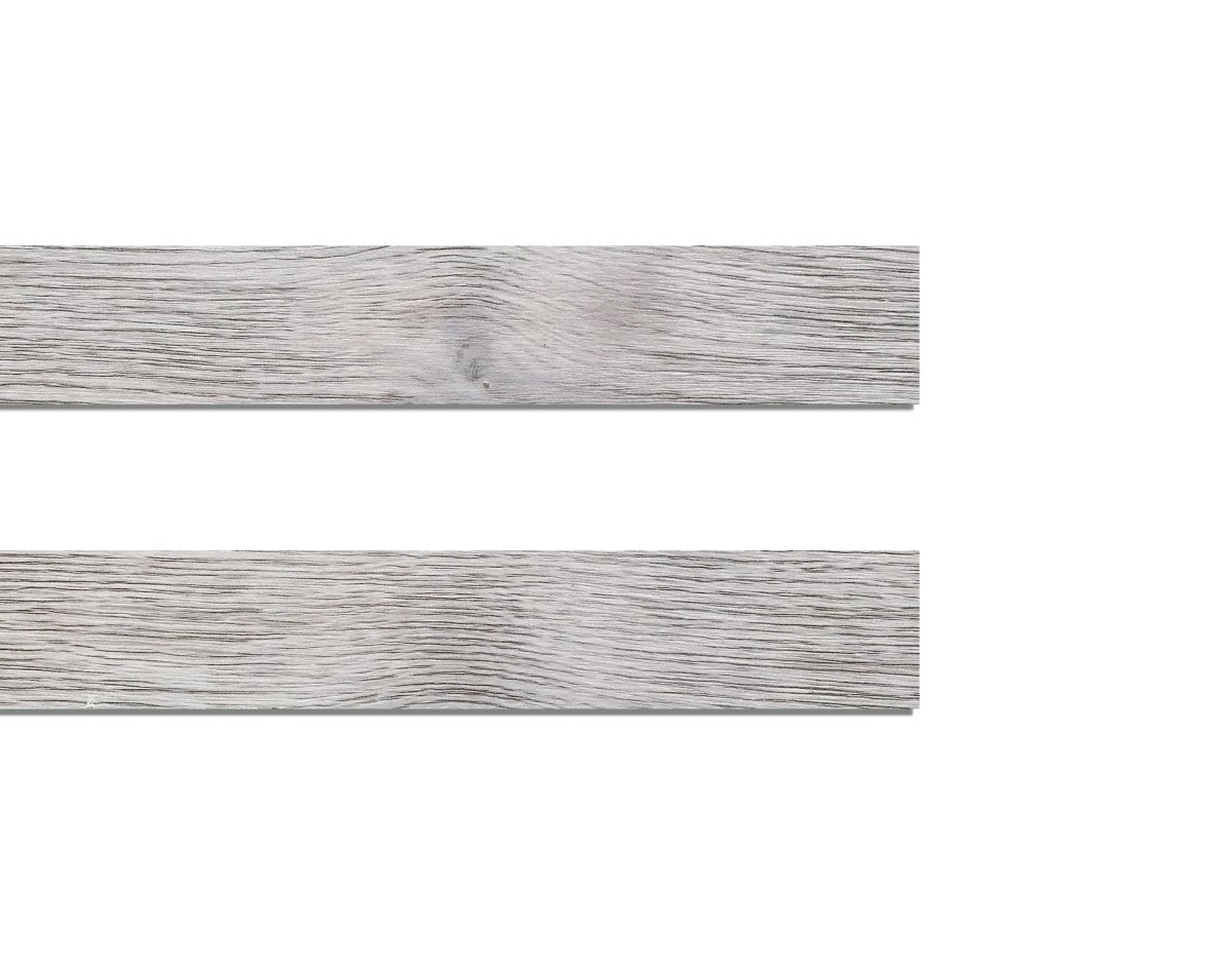 Odyssey Reclaimed Print Peel &amp; Stick Wood Wallplanks™ Trims - Mercury Grey - Wallplanks