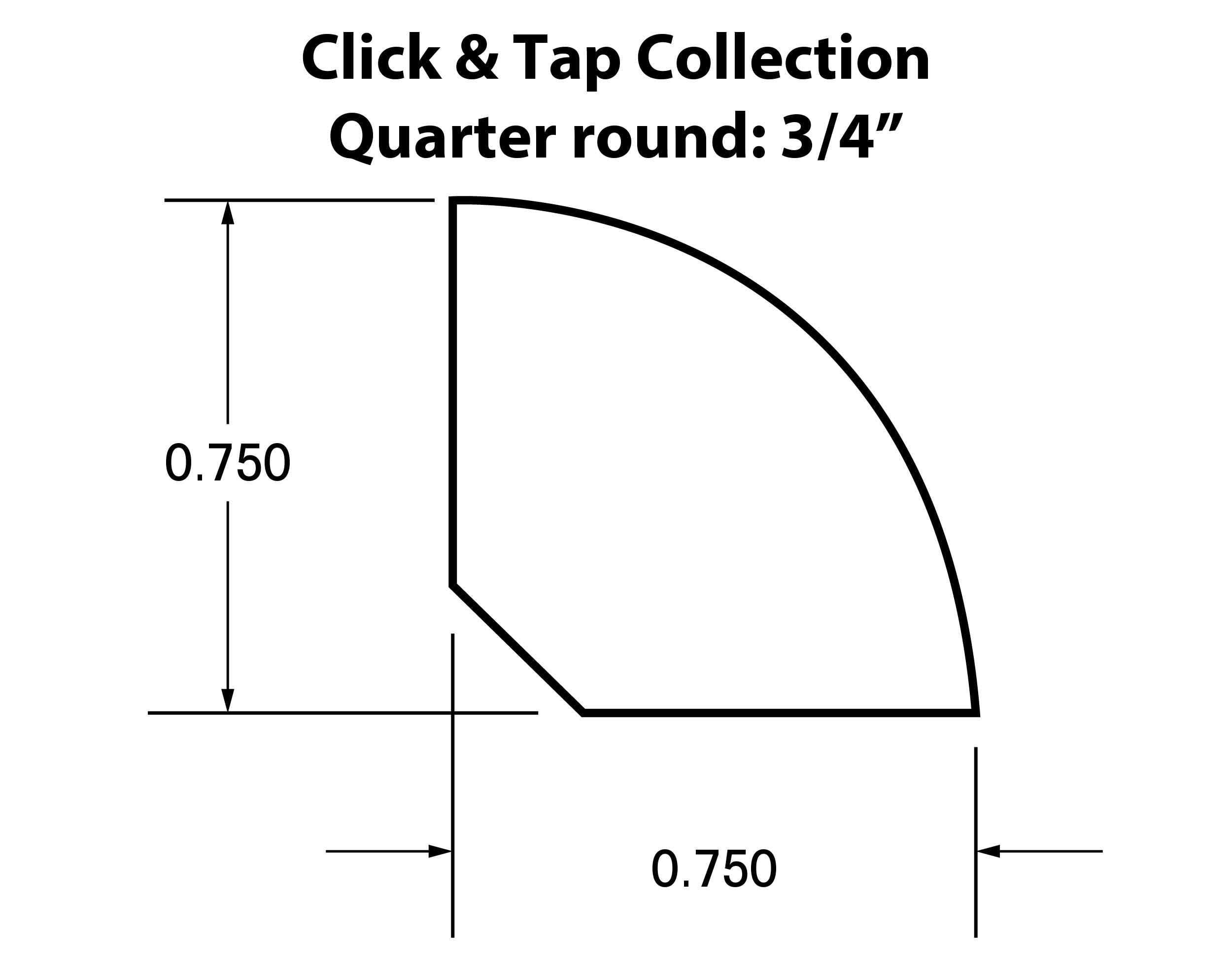 Quarter Round Molding Click &amp; Lock Collection