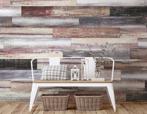 Odyssey Rustic VacuuBond® Easy Install Print Wood Wall Panels - Aphrodite Red