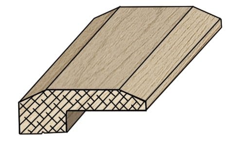 FTFCTRBTH48 From The Forest, LLC Click & Tap VacuuBond 48" Overlap Threshold Molding Riverbank Click & Tap Floor & Wallplank - VacuuBond