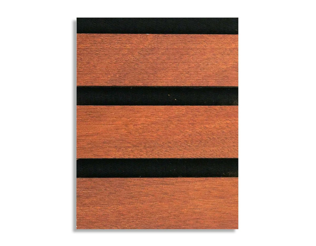 Theory Acoustic Sound Dampening Peel &amp; Stick Wood Wall 6&quot; Individual Sample - Encore Mahogany - Wallplanks
