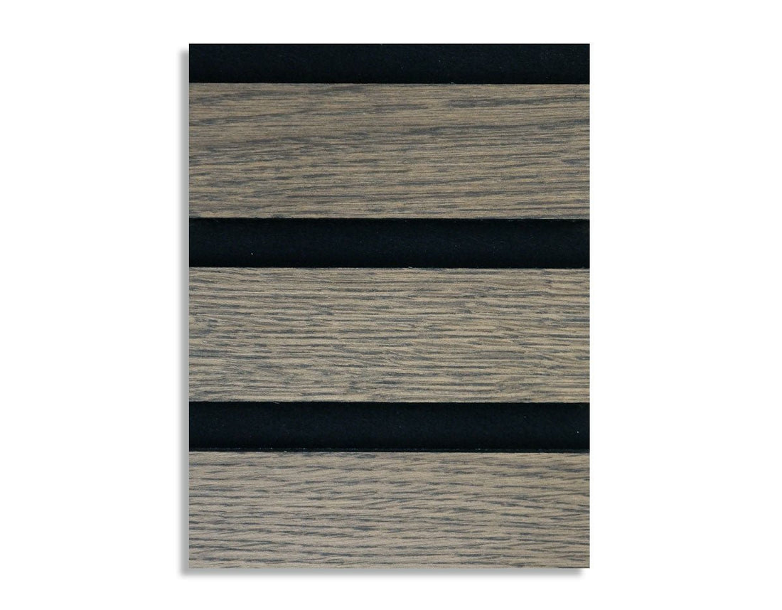 Theory Acoustic Sound Dampening Peel &amp; Stick Wood Wall 6&quot; Individual Sample - Grey Largo Oak - Wallplanks