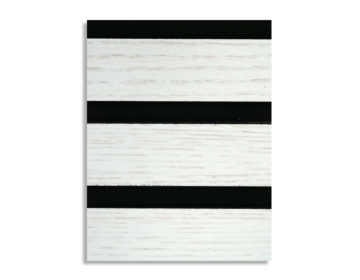 Theory Acoustic Sound Dampening Peel &amp; Stick Wood Wall 6&quot; Individual Sample - White Nocturne - Wallplanks