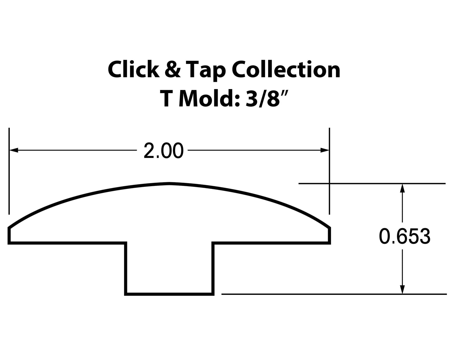 3/8&quot; T-Mold: Click &amp; Lock