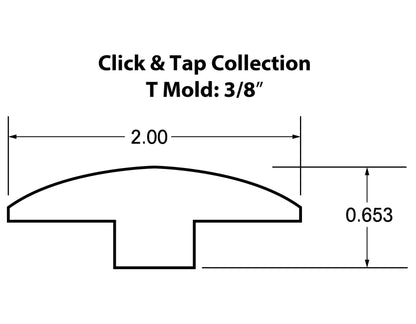 3/8&quot; T-Mold: Click &amp; Lock
