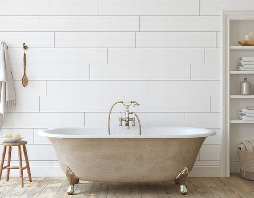 Cape Classic Nickel Gap Shiplap Peel & Stick Wallplanks™ - Pure White Carton (26.4 Sq. Ft.)